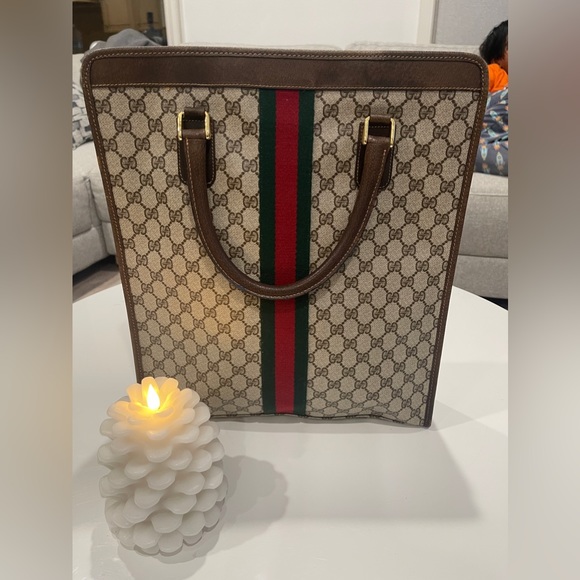 Gucci GG Supreme Monogram Web Tote - Picture 3 of 17